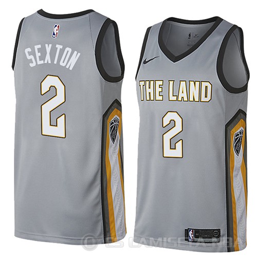 Camiseta Collin Sexton #2 Cleveland Cavaliers Ciudad 2018 Gris - Haga un click en la imagen para cerrar
